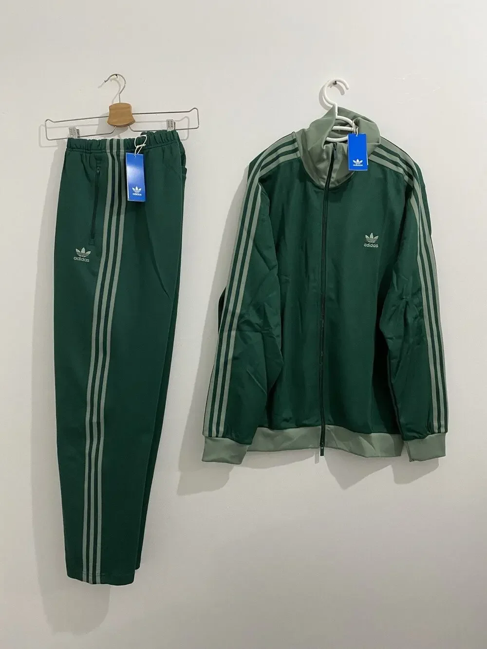 Adidas Originals Beckenbauer Tracksuit Collegiate Green Silver Green Size XL